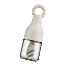 Silikon-Heftpinsel mit Glasölflasche zum Grillen, Backen,-Weiß