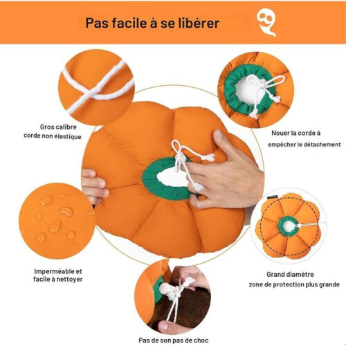Colerette Chat Anti Léchage,Collier de Récupération Adjustable et Imperméable pour Cha 2