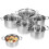 5 Sets Removable Cookware Stainless Steel Double Ear Soup Pot 7