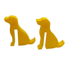 Leuk huisdier boven de deurhaak, set van 2, om kleding-Gele pup