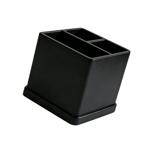 Smooth Flexible Toothbrush And Toothpaste Shelf Including-Black