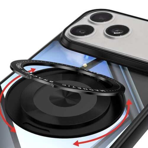 Θήκη BOOLING με βάση - για iPhone 17 Pro Max - Υβριδική με μαγνητικό δακτύλιο - 1