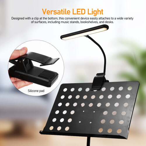 Lampe de pupitre rechargeable avec col flexible 2