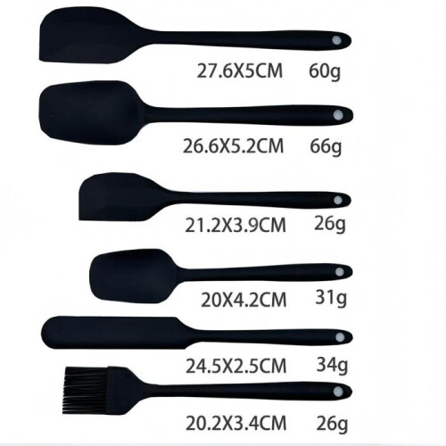 Σπάτουλα C - CULINOREA - Σπάτουλα βουτύρου σιλικόνης κουζίνας 6 τεμαχίων γ 1