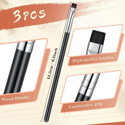 3 επίπεδα πινέλα μακιγιάζ με γωνία - φρύδια/eyeliner/σκιά ματιών - εξαιρε 1