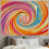 Abstrakt virvel retro-teppe 50x40 tommer 2
