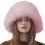 Set da donna composto da cappello e sciarpa in maglia, colore rosa. 4