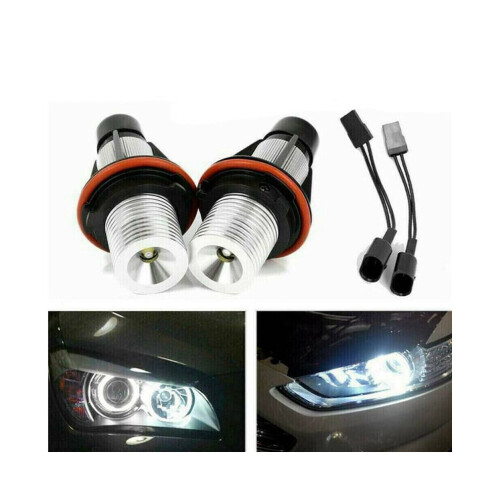 4 paires d'ampoules LED blanches 8000K de type « angel eye » pour BMW E39 E53 E60 E63 E64 E66 E87 5 2