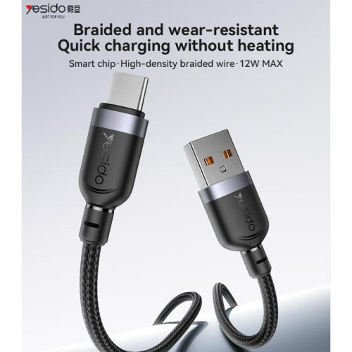 Πλεγμένο καλώδιο δεδομένων USB - RNCYN - 3 μέτρα - Γρήγορη φόρτιση 12W - Κρά 1