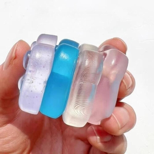 4 τεμάχια Kawaii Cat Paw Squeezable Stickle Game, Μαλακό και Ρεαλιστικό, Ζελέ 2