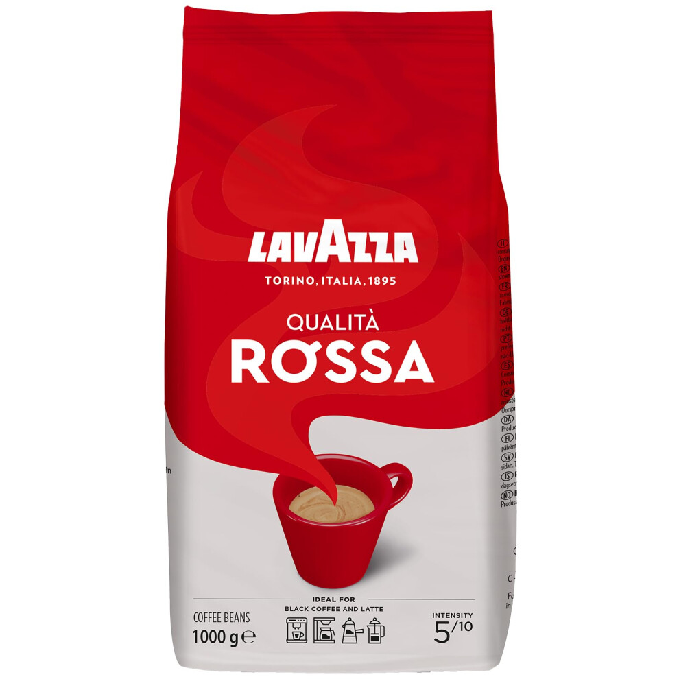 Lavazza Qualità Rossa Coffee Beans Arabica And Robusta Intensity 510 Medium