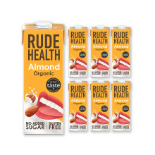 Rude Health 6 x 1 Litre Organic Almond DairyAlt Milk 100 Natural Organic Dr