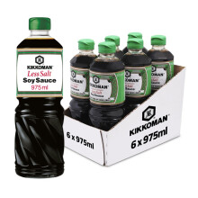 Kikkoman Less Salt Soy Sauce 1 Litre (Pack of