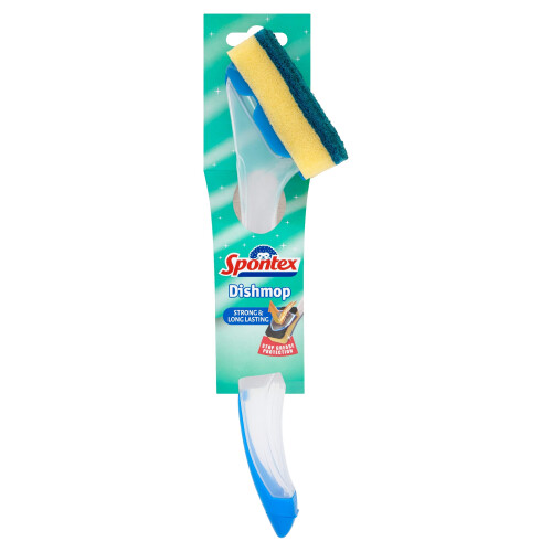 Spontex Dishmop Washing Up Brush Refillable Blue
