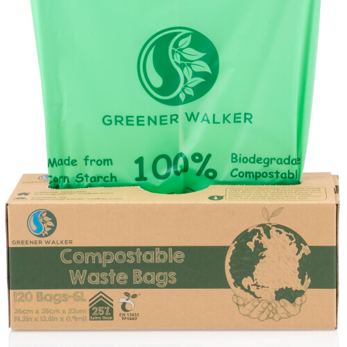 Greener Walker 25% Extra Thick Compost 6l/10l/30l Caddy Bin Liners