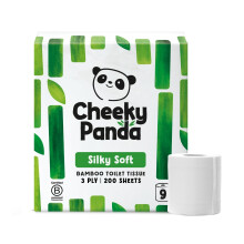 The Cheeky Panda Bamboo Toilet Paper – 9 Rolls of Toilet Paper | Plastic Free Packaging and Sustainable Toilet Tissue | 100% Compostable