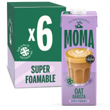 MOMA Barista Oat Drink 6 x 1L 100 Plant Based Vegan Perfect for Frothy C