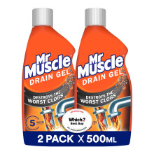 Mr Muscle Drain Unblocker Liquid (2 x 500ml), Sink & Drain Cleaner, Strong & Fas