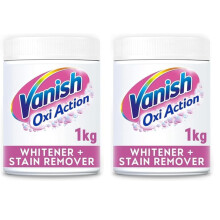 Vanish Oxi Action Whitener and Stain Remover Powder for Whites 1kg Pack of