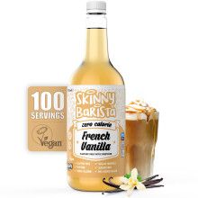 Skinny Food Co French Vanilla Coffee Syrup Sugar Free 1L Zero Calorie Cof