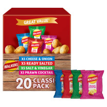 Walkers Classic Variety Multipack Crisps Box 20x25 g