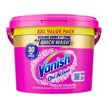 Vanish OxiAction Fabric Stain Remover Powder, 2.4kg Bucket, Pack 1