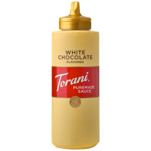 Torani Puremade White Chocolate Sauce – White Chocolate Sauce for Coffee, Ice Cream Topping & Dessert Drizzle for Pancakes, Waffles & Drinks