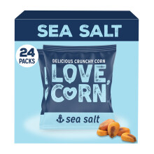 LOVE CORN Sea Salt Delicious Crunchy Corn Snack 24 x 20 bags Low Sugar G