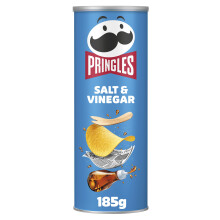 Pringles Salt & Vinegar Sharing Crisps 185g (Package may vary)