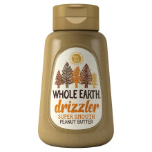 Whole Earth Drizzler Original Roasted Peanut Butter, Super Smooth Squeezy Runny Nutty Spread Made with 100% Peanuts, All Natural Ingredients