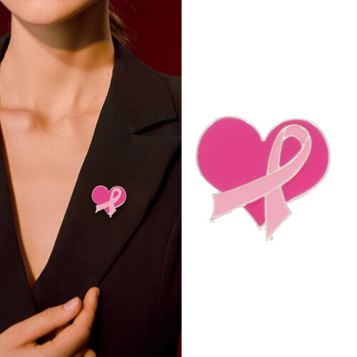 Broche ruban rose en alliage – 1 pièce 1