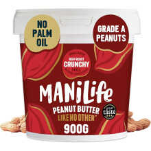 ManiLife Deep Roast Crunchy Natural Peanut Butter 900g | High Protein, No Palm Oil & No Added Sugar