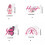 Broche ruban rose en alliage – 1 pièce 4
