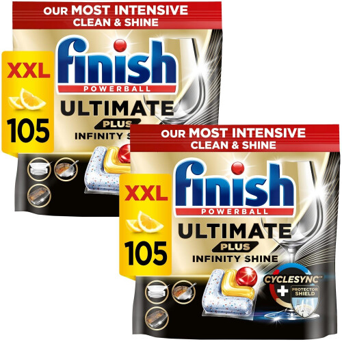 Finish Finish Dishwasher Tablet Ultimate Plus Infinity Shine 210 Tabs 105 x 2pck L