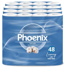 48 Roll Phoenix Soft Supreme Luxury Quilted 3 Ply NonFragranced Toilet Roll