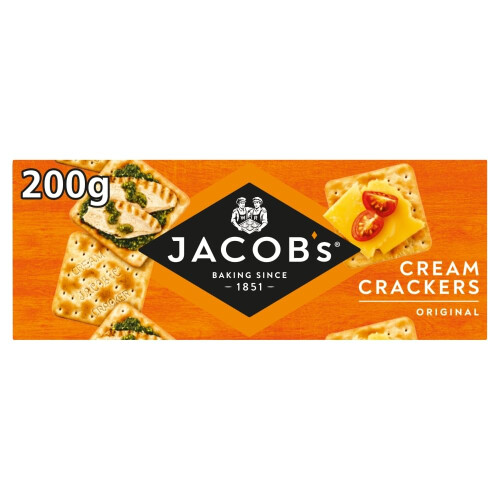 JACOB'S Original Cream Crackers, 200g (Pack of 1)