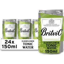 Britvic Low Calorie Elderflower Tonic Water 24 x 150ml Can