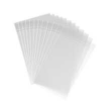 CELLOMANIA Cellophane Bags Pack of 100 6 x 9 Inches Self Adhesive Cookies B