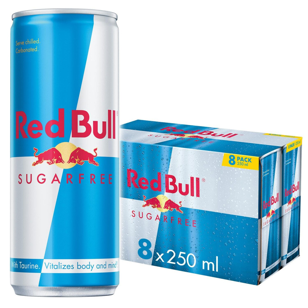Red Bull Energy Drink Sugar Free 250 Ml X8