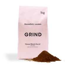 Grind Decaf House Blend Ground Coffee – 1kg Bag – 100 Arabica – Natural Dec