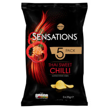 Walkers Sensations Thai Sweet Chilli Multipack Crisps 5x25g