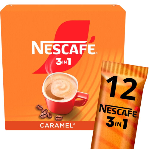 Nescafe NESCAFÉ 3 IN 1's Caramel (1 Pack 12 Drinks)