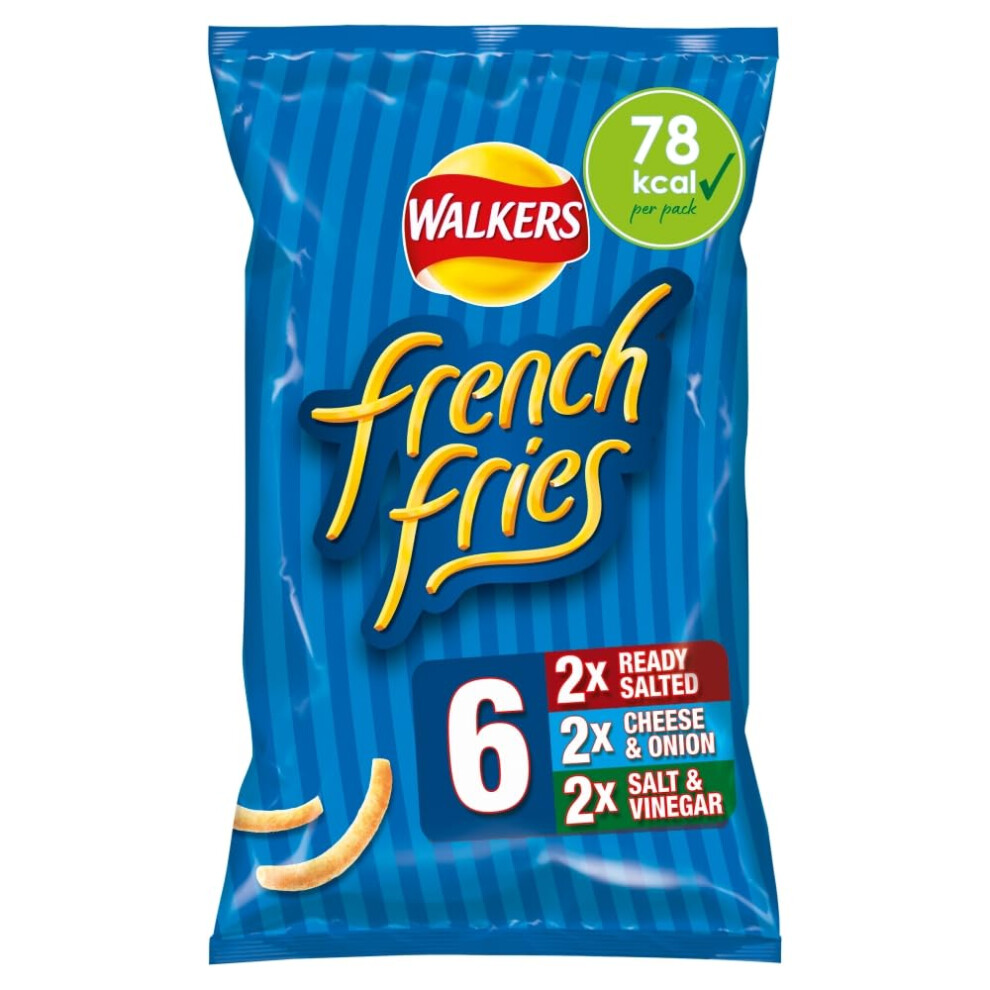 Walkers French Fries Variety Multipack Snacks Crisps 6X18g