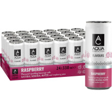 AQUA Carpatica Sparkling Flavours Raspberry 330ml x 24 Natural Fruit Juice