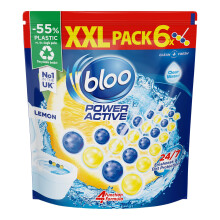 Bloo Power Active Toilet Rim Block XXL pack w/ Fresh Lemon Scent