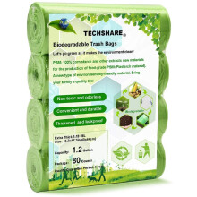 Compostable Caddy Liners 80 Counts 5L Biodegradable Bin Bags 12 Gallon Food