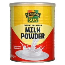 Tropical Sun Full Cream Milk Powder, 400G (Pack of 1) | Boosted with Vitamins A