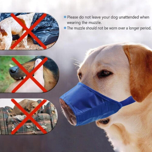 Dog Muzzle, Soft Anti-Biting Barking Chewing Muzzle, Breathable Waterproof Adjustable Muzz 2