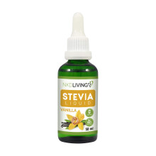 NKD Living Stevia Liquid Drops 50ml New Label Design Vanilla Flavoured wi