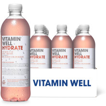 Vitamin Well Rhubarb Strawberry Flavouredwater– Packed with Vitamin C D Zi